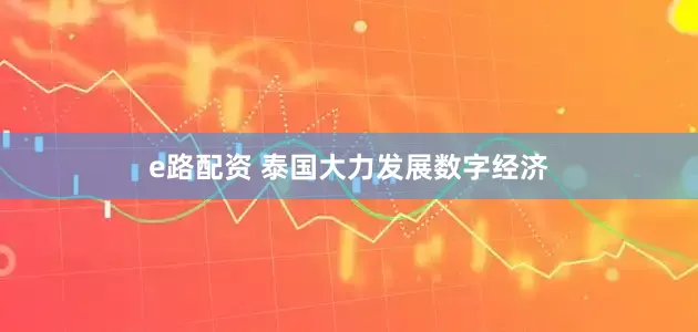 e路配资 泰国大力发展数字经济